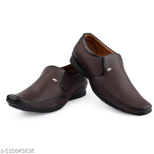 XTRANA. Men's Brown Slip-On Formal Shoes | Elegant, Lightweight & All-Day Comforts for Office, Party & Formal Wear