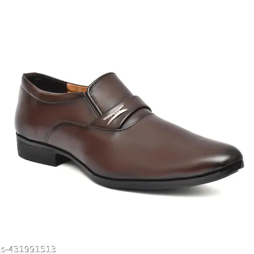New Premium Quality Stylish Trendy Latest Design (Brown) Synthetic Leather Formal Slip On Partywear/ Business Shoes For Men Festive Seasons| Party Wear